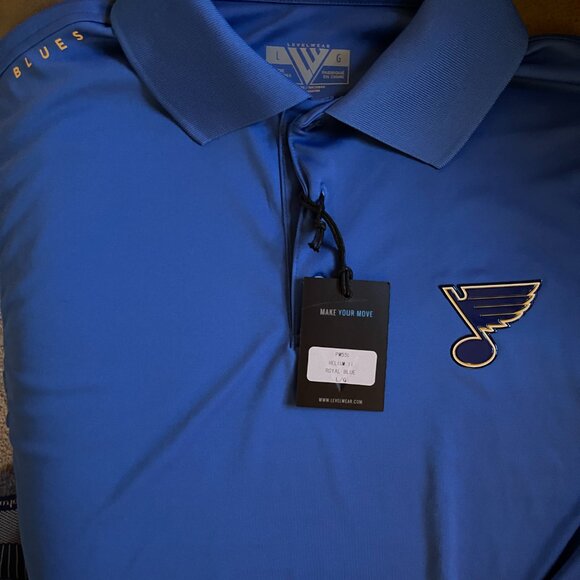 St. Louis Blues (NHL) Men's Large Polo Shirt NWT - Picture 2 of 2